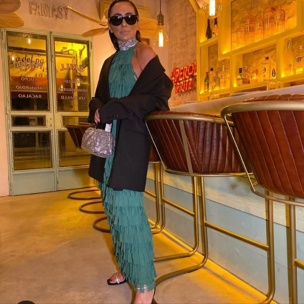 Zara Halter dress with fringe - Picture 4 of 11